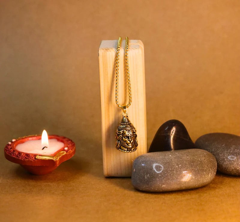 Reversible Shiv-Hanuman Pendant Set