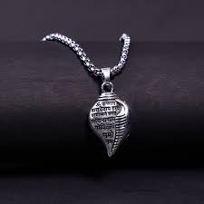 Krishna Vasudevaya Mantra Shankh Pendant Necklace