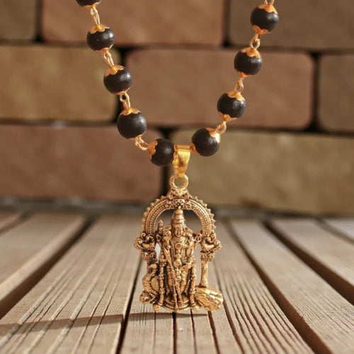 Golden Karungali Mala with Murgan Pendant