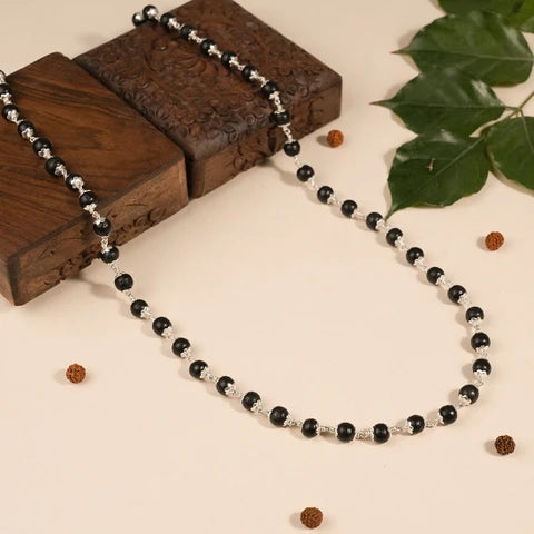 Silver Plated Karungali Mala